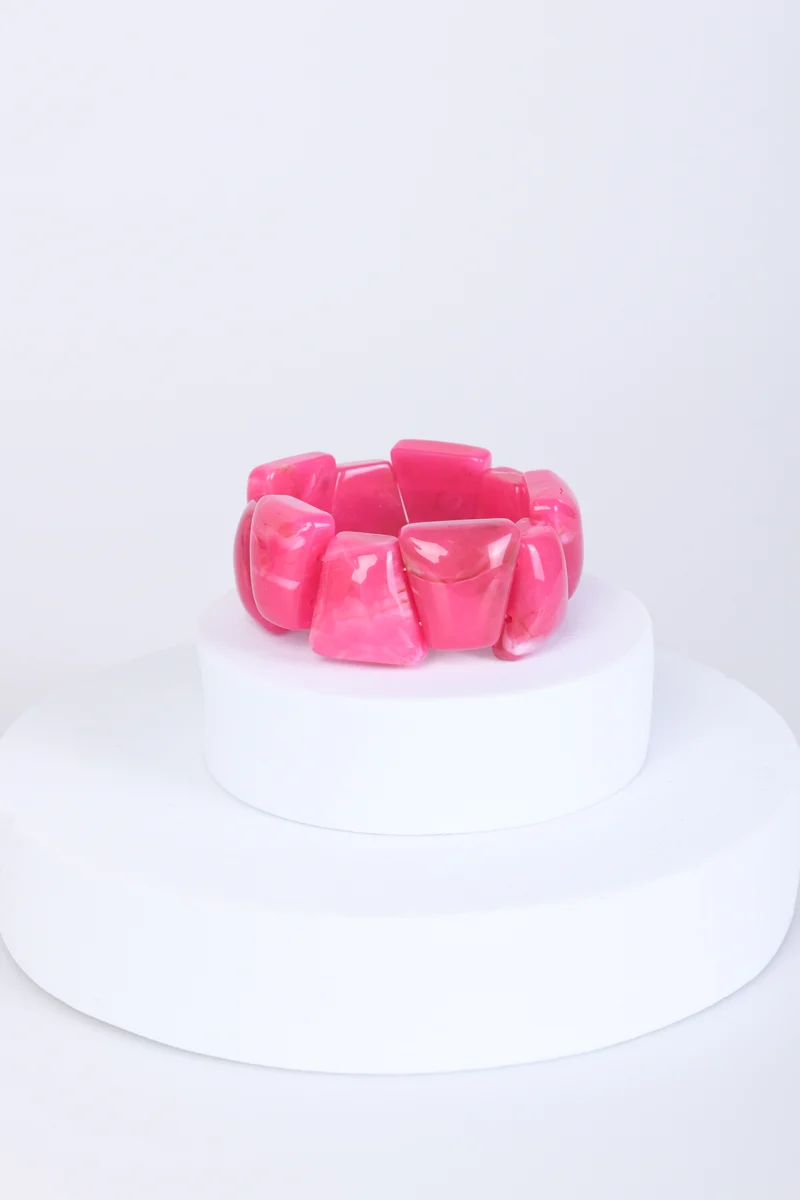 Bracciale elastico in resina smaltata