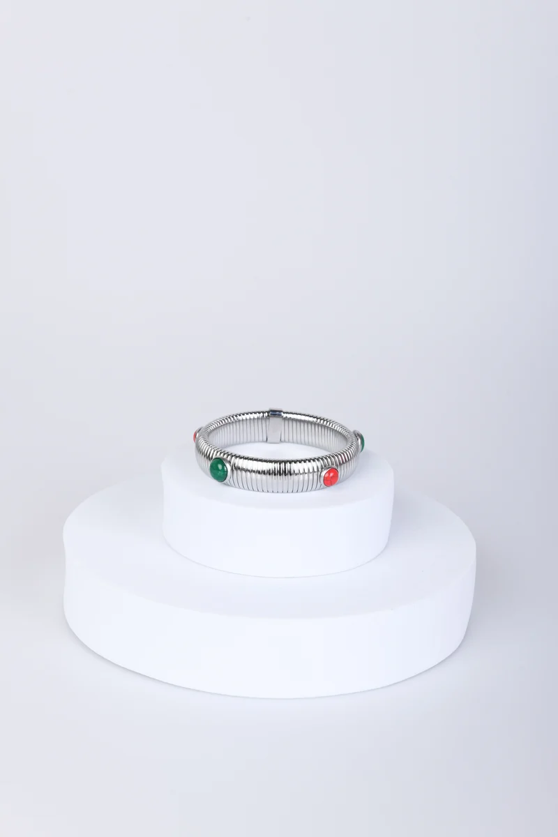 Bracciale rigido con pietre
