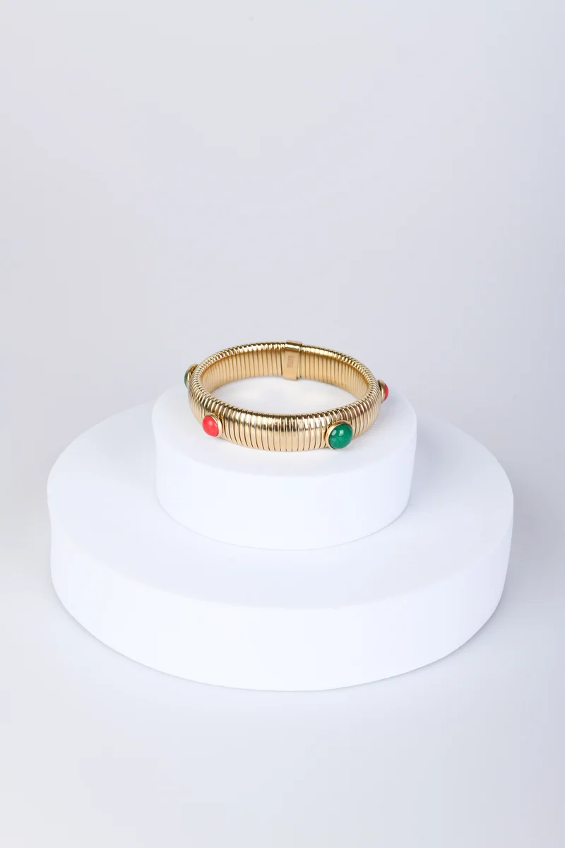 Bracciale rigido con pietre