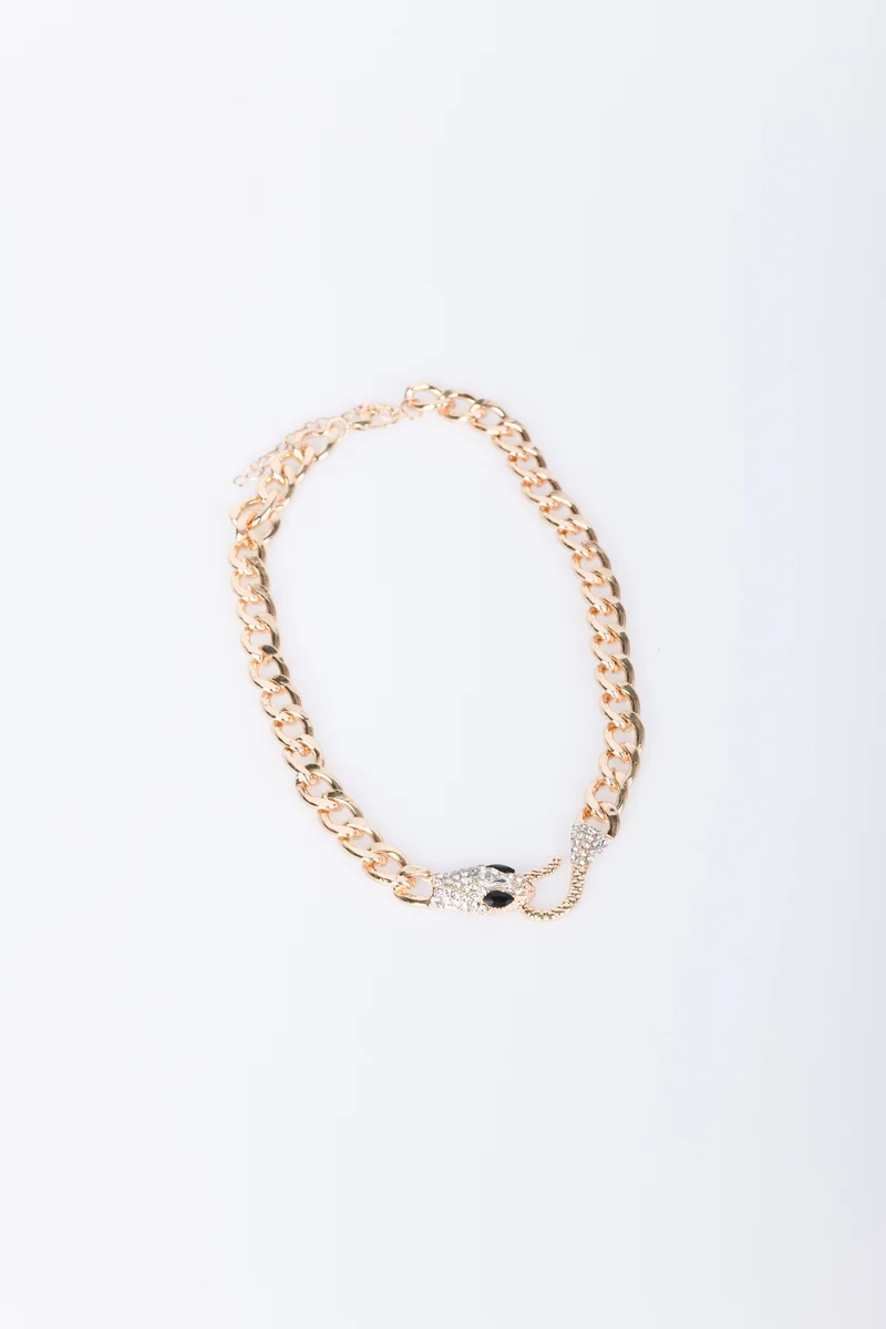 Collana con pendente serpente