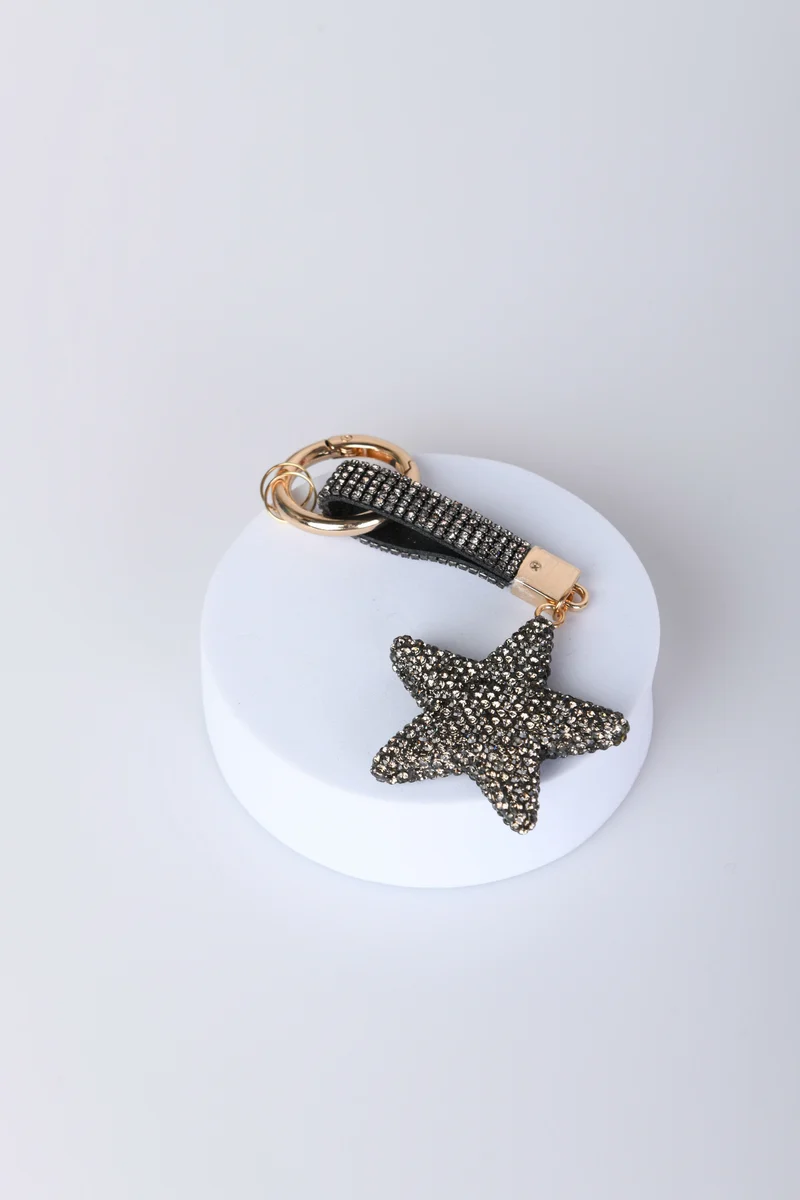 Portachiavi a stella con strass