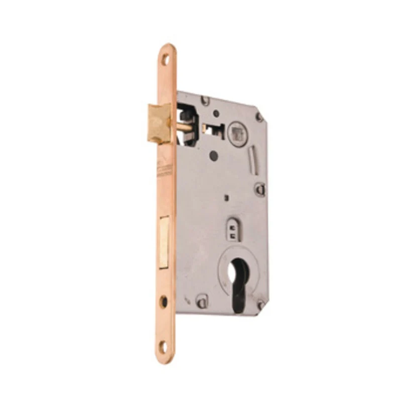 Serratura Patent Predisposta Cilindro Q8/85 OTTONATA DA 50 Tondo S/GACCIA