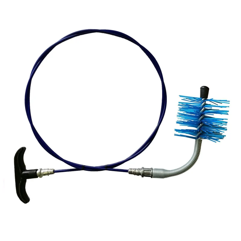 Set Pulizia Stufa A Pellet Scovolo Nylon Prolunga E Impugnatura Spazzacamino