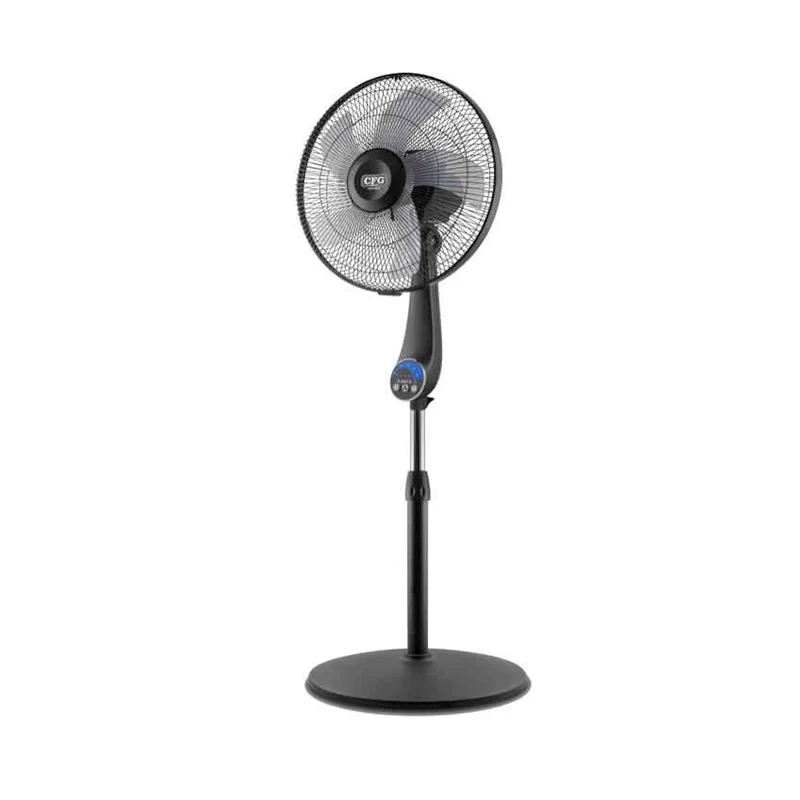 Ventilatore Piantana Con Telecomando 40 Cm Nero Silenzioso 5 Pale Timer