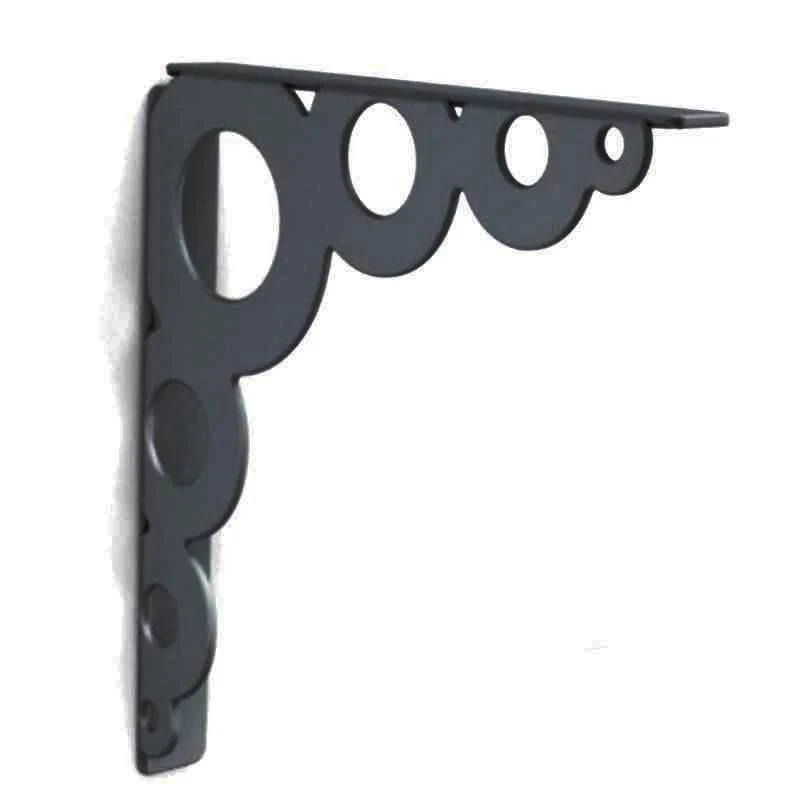 Reggimensola Design Reggi Mensola Mensole Legno Bubble 18 Cm Nero 2 Pz Doppio Utilizzo