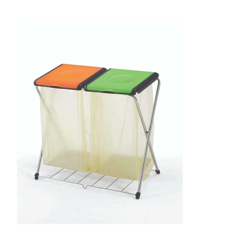 Pattumiera Gimi Nature Plus Duo Base Griglia E Coperchio Per Differenziata 2 Contenitori