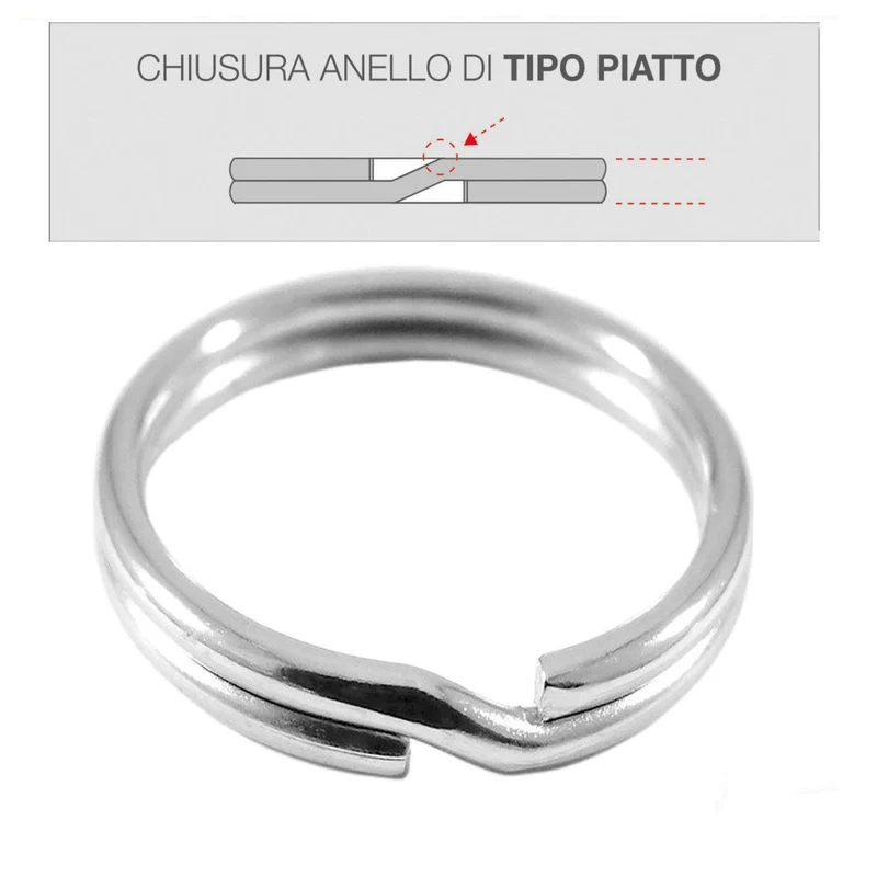 Anelli Per Chiavi Mm 30 Portachiavi Anellini Porta Chiavi 100 Pezzi