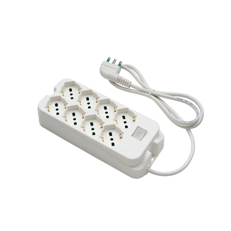 Multipresa Ciabatta Con 8 Posti Polivalente Schuko Fanton Interruttore Fme