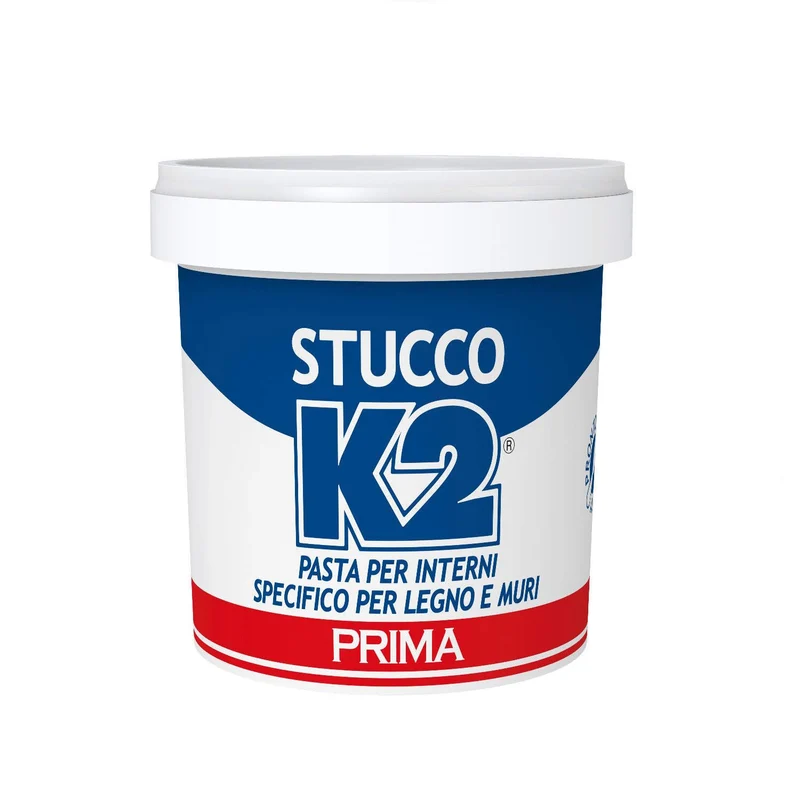Stucco A Spatola Pronto All'Uso K2 Da Kg. 0,500 Per Muro E Legno Bianco