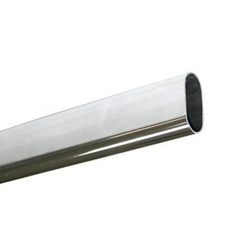 Tubo Armadio Ovale Cromato Asta Ricambio Per Armadi Guardaroba 30x15 Mt 2.10