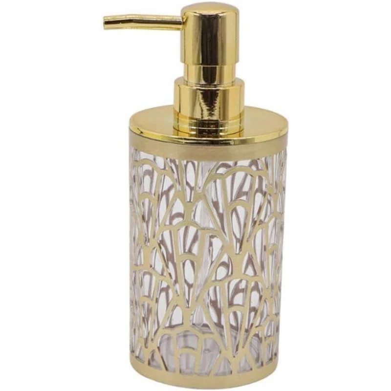 Accessori bagno oro stile contemporaneo dispenser bicchiere piattino
