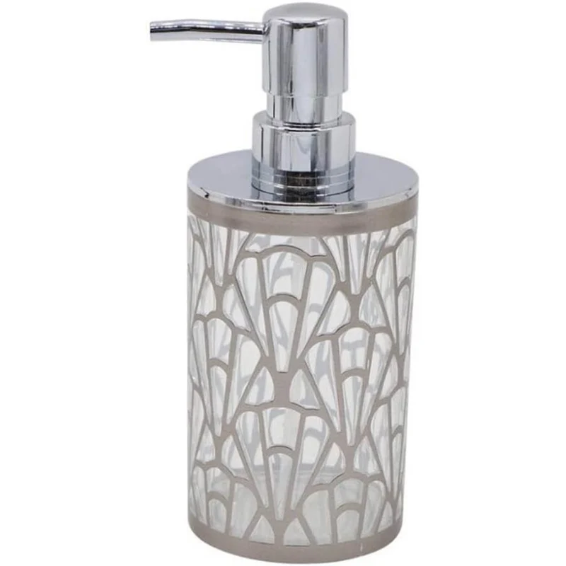 Accessori bagno argento contemporaneo dispenser bicchiere piattino
