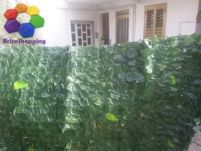 Siepe Artificiale Sintetica Lauro Finta Sempreverde 1x20 Mt Ombreggiante Arelle
