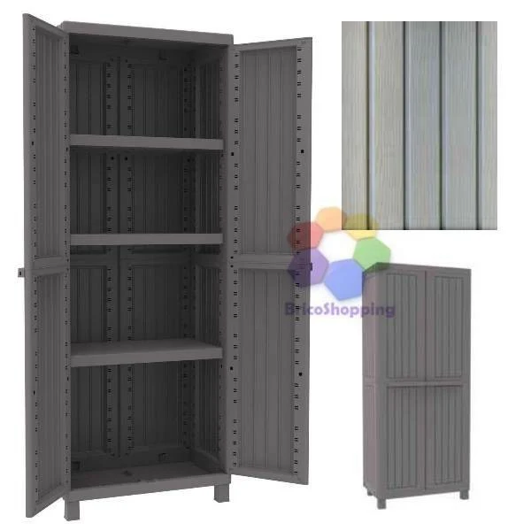 Armadio Terry Cwood 68x39x170h Tuttopiani 2680 Resina Effetto Legno