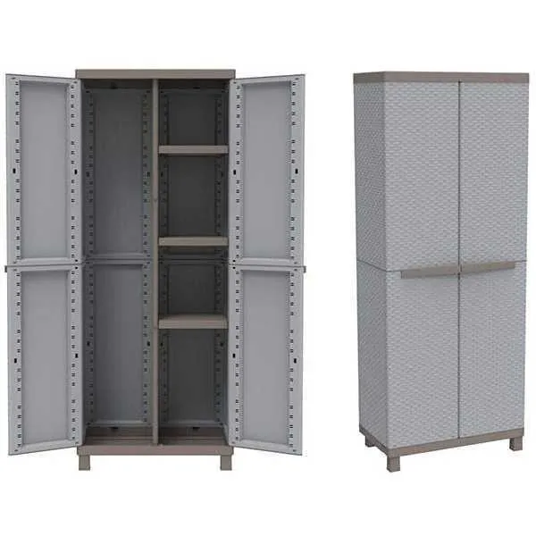 Armadio Resina Terry Crattan C-Rattan Portascope 68x39x170h Rattan
