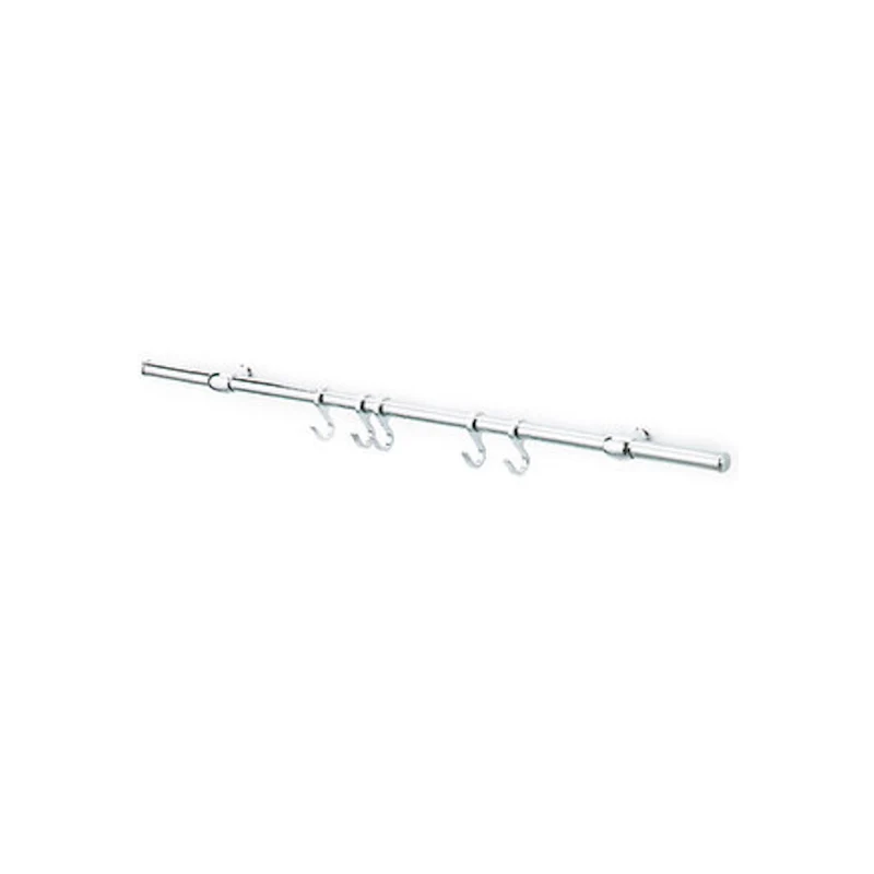 Kit Sottopensile Sotto Pensili Porta Mestoli Con 4 Ganci Cm 100 Cromo Satinato