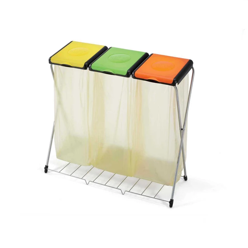 Pattumiera Multipla Abs Gimi Nature Plus Trio Raccolta Differenziata A 3 Posti Griglia