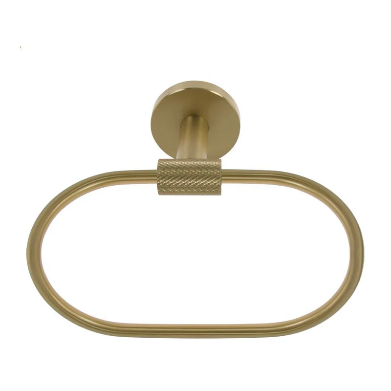 Porta asciugamani ad anello oro a parete in acciaio modello Stella
