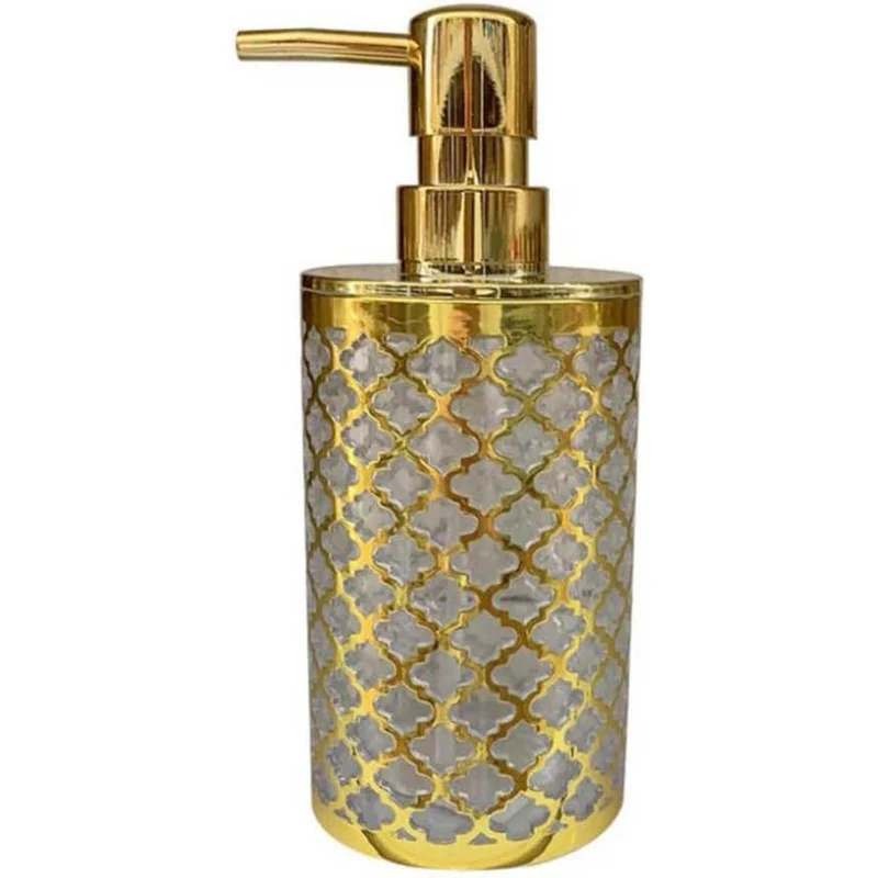 Accessori bagno oro barocco dispenser bicchiere piattino