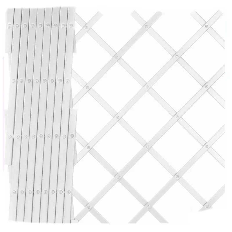 Tralicci Traliccio Bianco Pvc In Plastica 2x1 Mt Fisarmonica Estensibile Gazebo