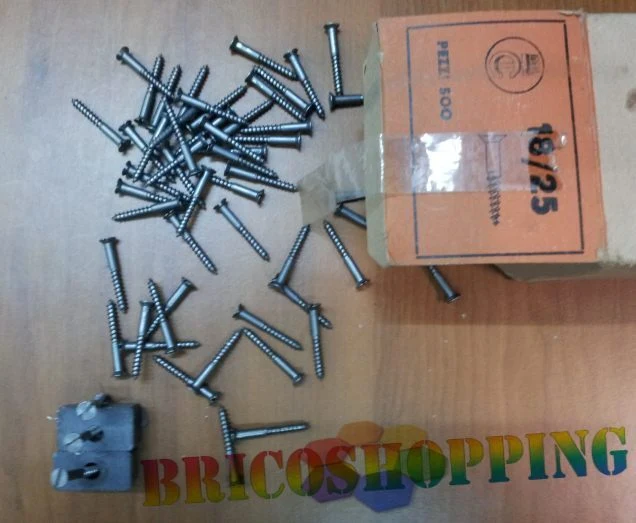Viti Per Legno A Spacco 3x25 Ferro Lucido Tp Viti Restauro Taglio Rare Pz 500