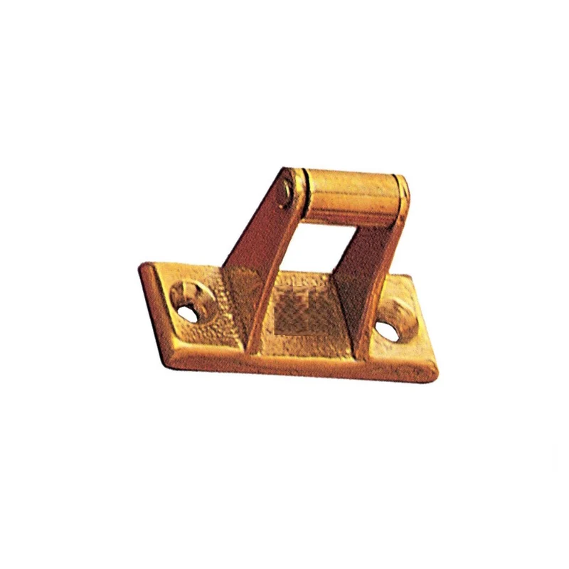 Cavallotti in ottone lucido con 2 fori per Viti altezza 25 mm per aste passanti