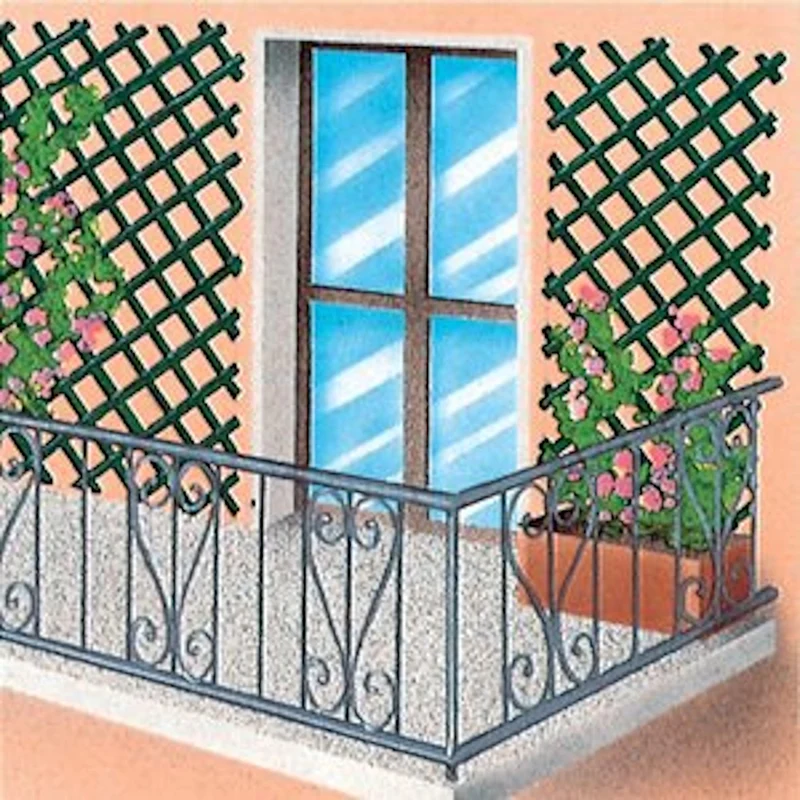 Tralicci Traliccio Verde In Plastica 3x1 Mt Fisarmonica Estensibile Gazebo