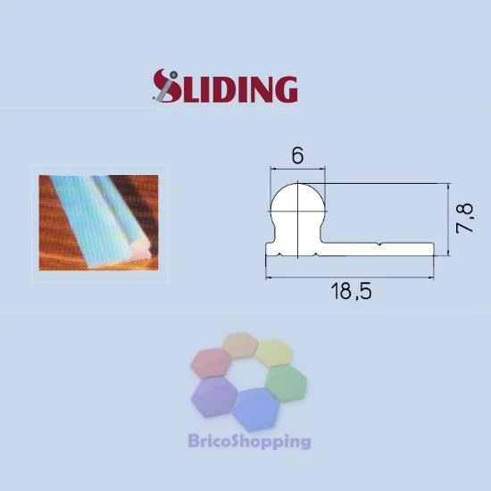 Profilo Alluminio Sliding Volpe Cm 200 Da Fissare Per Porta Bussole Scorrevoli B