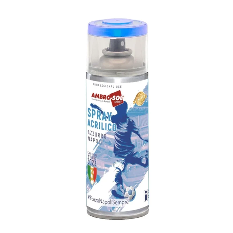 BOMBOLETTA SPRAY AZZURRO NAPOLI RAL 5012 LIMITED EDITION 3° SCUDETTO