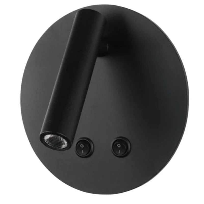 Applique orientabile a parete doppia fonte luminosa 8 watt luce calda