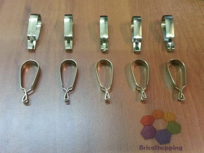 Pinza Pinzette Anello Per Tende Tenda Portierini 10 Pz Oro Bianco Vetrage