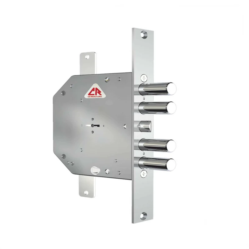 Serratura Sicurezza Ad Infilare Cr Art 2151/28 Con Scrocco Triplice Chiusura