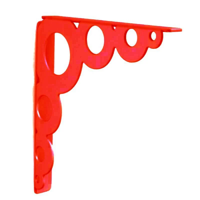 Reggimensola Design Reggi Mensola Mensole Legno Bubble 18 Cm Rosso 2 Pz Doppio Utilizzo