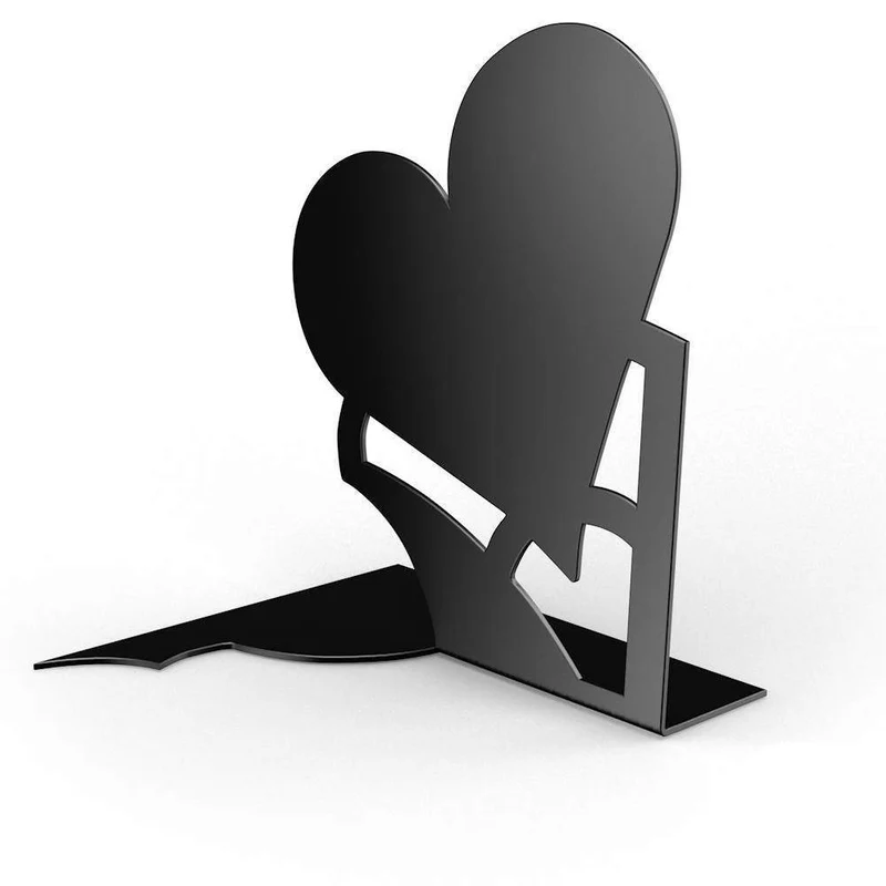 Fermalibri In Acciaio Mon Amour Nero Ferma Reggi Libro Libri Made In Italy Desing