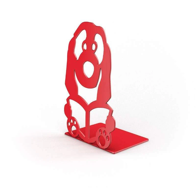 Fermalibri In Acciaio Baubau Rosso Ferma Reggi Libro Libri Made In Italy Desing