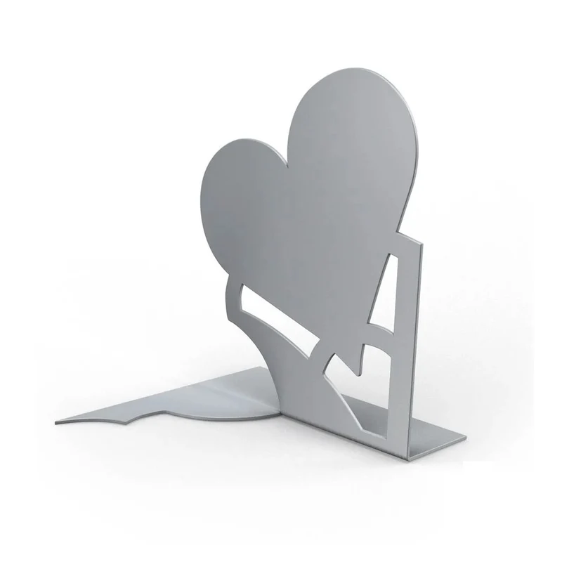 Fermalibri In Acciaio Mon Amour Argento Ferma Reggi Libro Libri Made In Italy Desing
