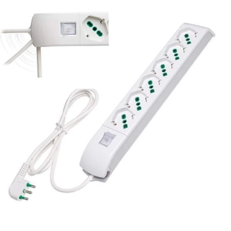 Multipresa Fanton Fme Italy 6 Prese Ciabatta con Interruttore Filo Sostituibile