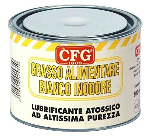 Grasso Alimentare Atossico Per Alimenti Bianco Inodore Puro Cfg L1210 500 ml