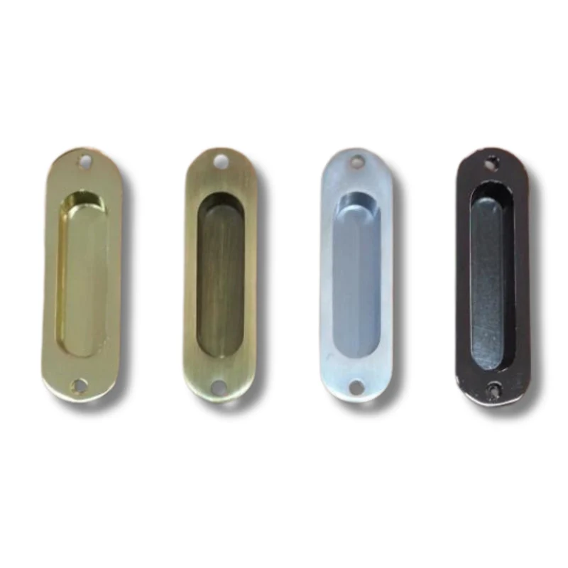 Placca Maniglia Incasso Per Porta Scorrevole Cieca Oro Cromo Sat Bronzo Nero Luc