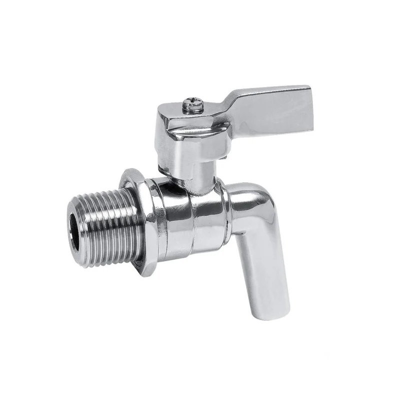 Rubinetto Acciaio Inox Con Leva Per Contenitore Olio Attacco 1/2