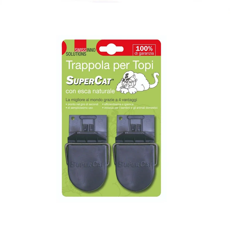 Trappola Per Topi Topolini Con Esca Attrattiva Super Cat 2 Pezzi Swissino
