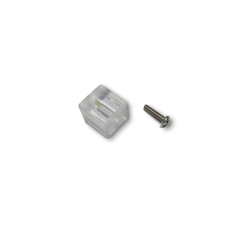 Reggipiano Plexiglass A Cubo Cubetto Trasparente C/Vite Mm 20 Reggimensola