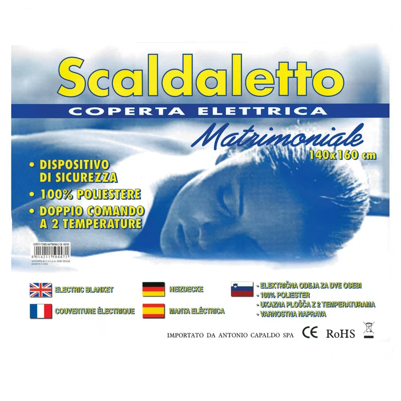 Coperta Termica Termocoperta Caldoletto Scaldaletto Matrimoniale Letto 2 Piazze