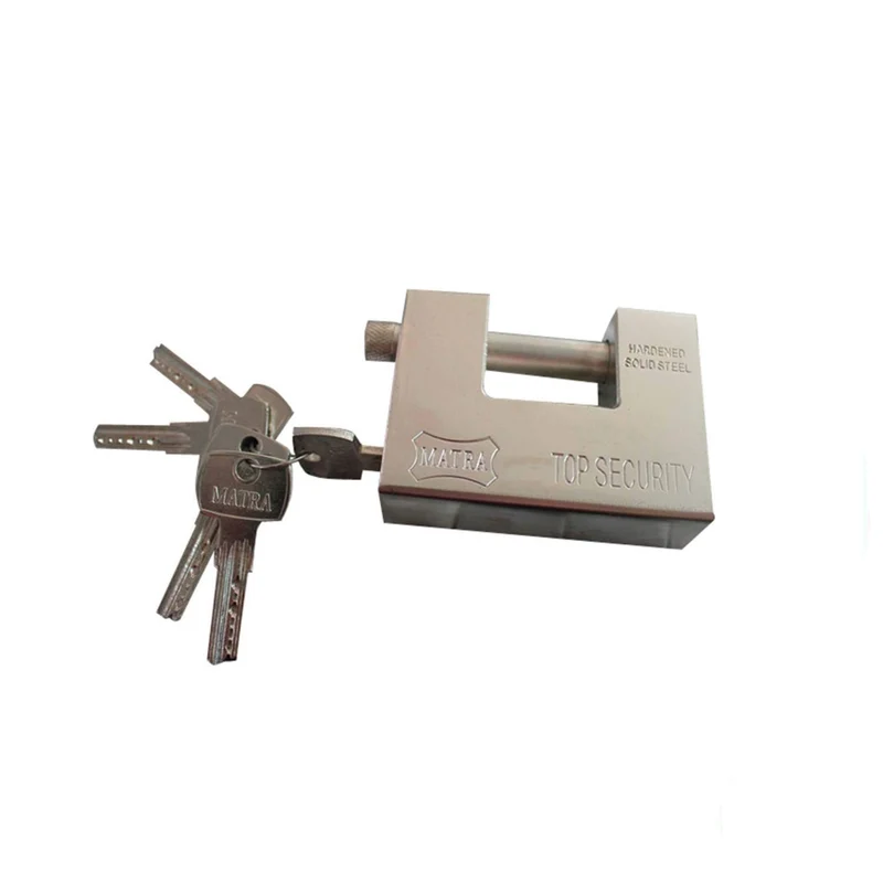 Lucchetto Corazzato Matra Mm 70 Monoblocco Acciaio 5 Chiavi Punzonate