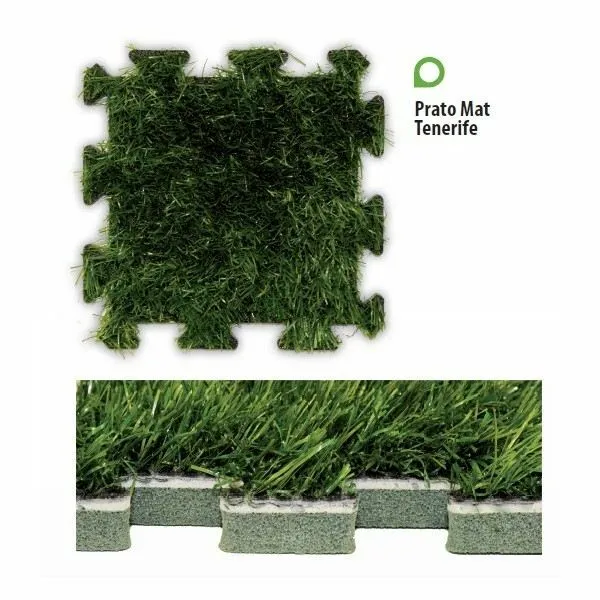 Prato Sintetico Piscina Parco Giochi Bimbi Giardino 38x38 Puzzle Hcm 3,5 Morbido