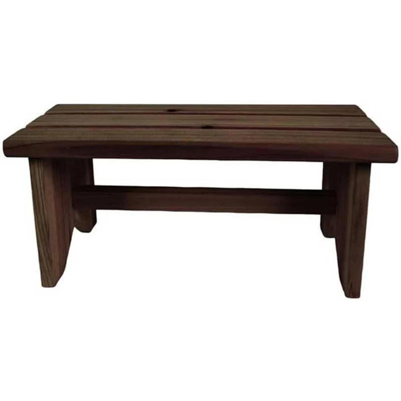 Sgabello legno multiuso sgabellino per bagno portaoggetti 35x14x17 cm