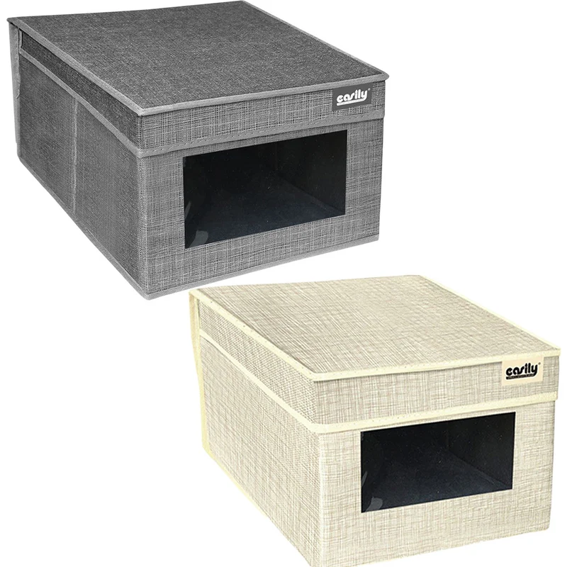Scatola porta abiti con coperchio porta documenti oggetti 25x35x16 cm