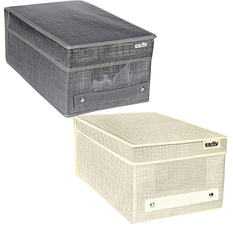 Scatola porta abiti con coperchio porta documenti oggetti 18x33x15 cm