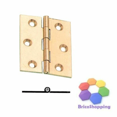 CERNIERA OTTONE FRESATA PIANA A FILO mm 30 40 50 60 70 MOBILI ARMADI ANTE