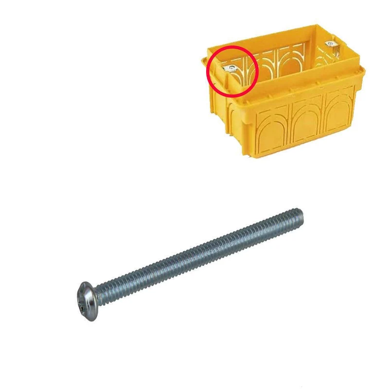 10 Pz Viti Vite Prolungate Per Supporti Elettrici Cassetta Elettrica 503 Mm 34